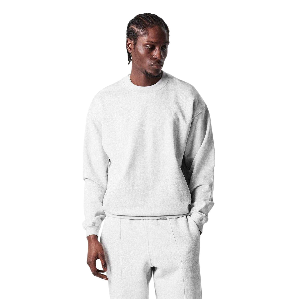 Ice Grey Marl - Side - Represent Mens Initial Crew Neck Sweatshirt