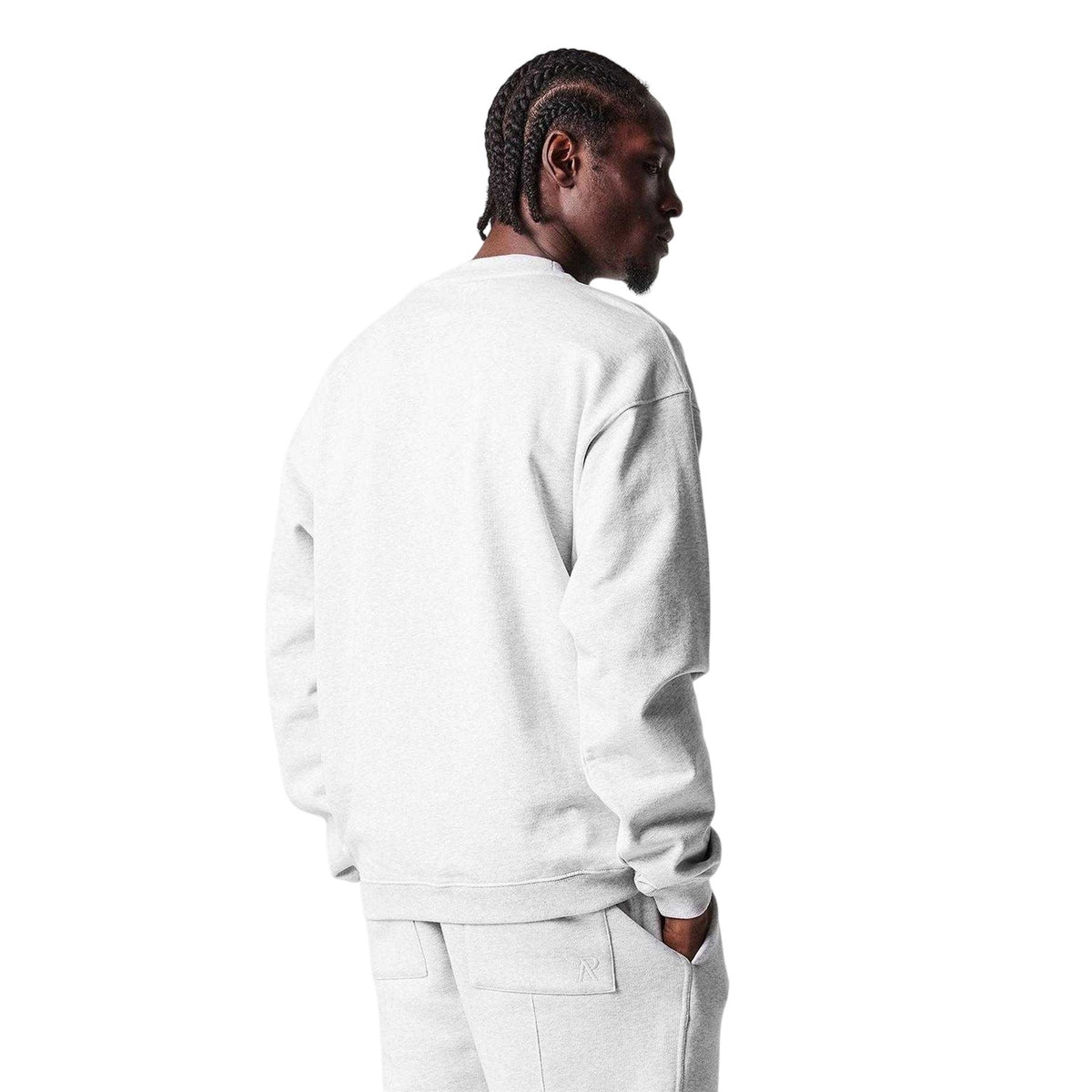 Ice Grey Marl - Lifestyle - Represent Mens Initial Crew Neck Sweatshirt