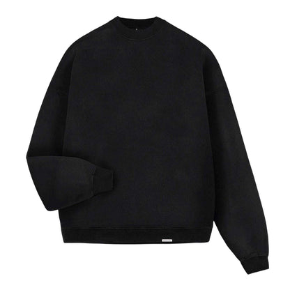 Black - Front - Represent Mens Initial Crew Neck Sweatshirt