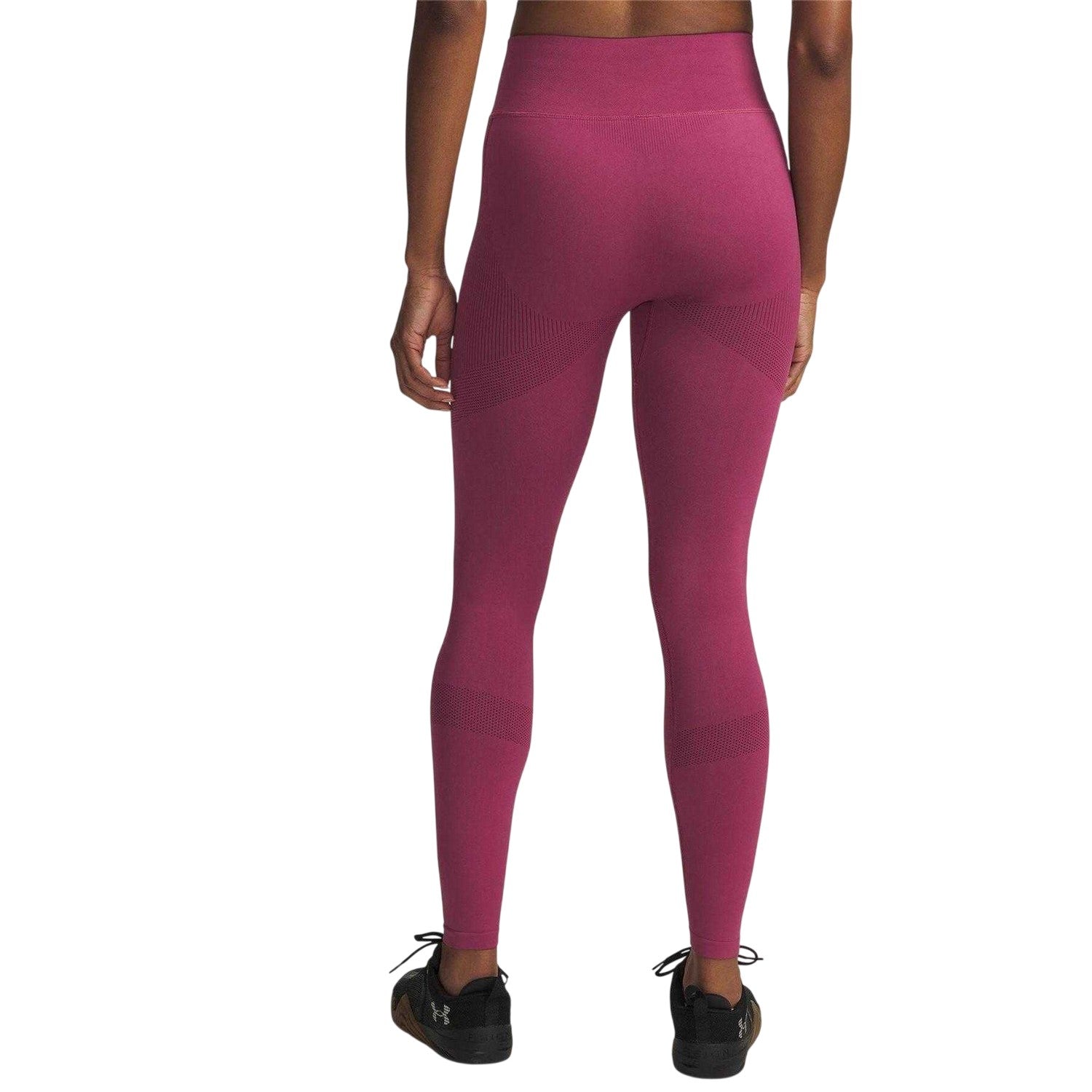 Pink - Back - Under Armour Womens-Ladies Vanish Seamless Compression Leggings
