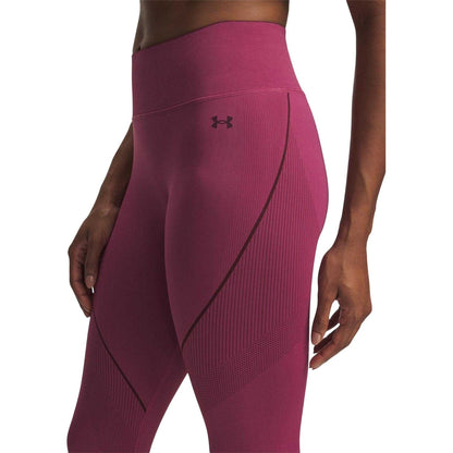 Pink - Side - Under Armour Womens-Ladies Vanish Seamless Compression Leggings