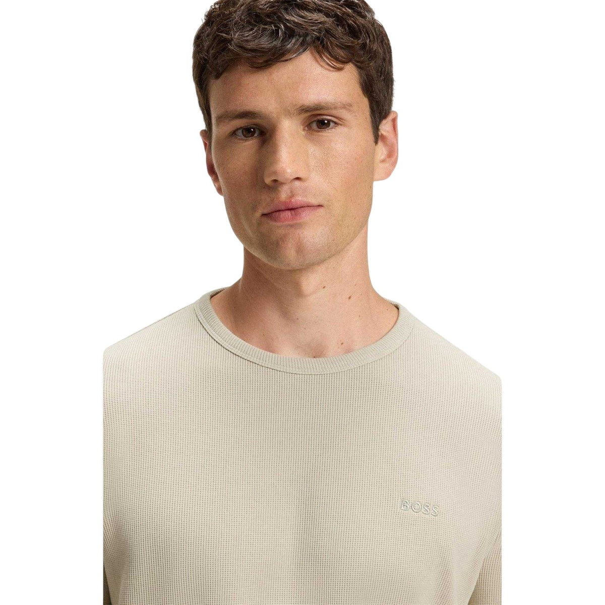 Light Beige - Side - Boss Mens Tempesto Sweatshirt