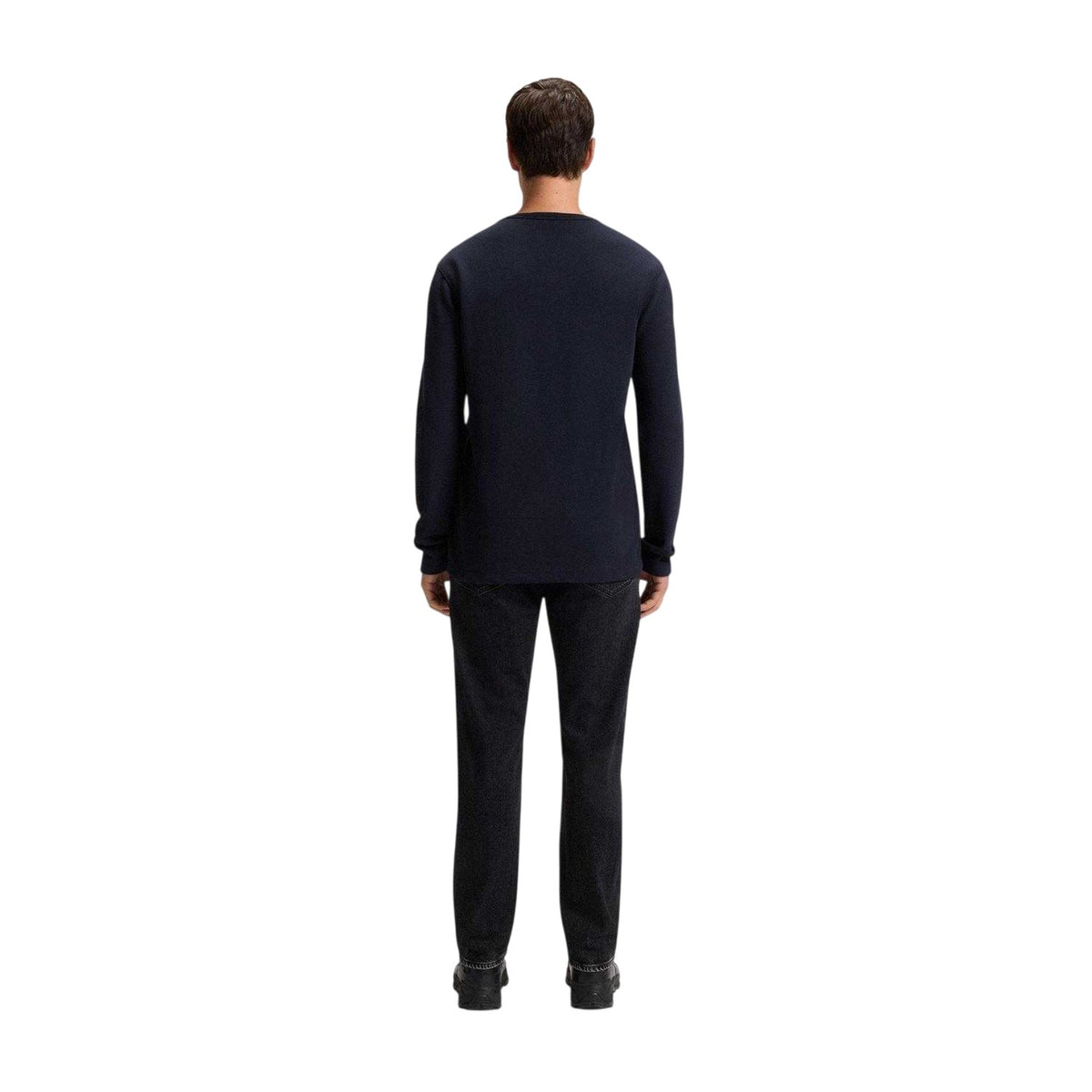 Dark Blue - Back - Boss Mens Tempesto Sweatshirt