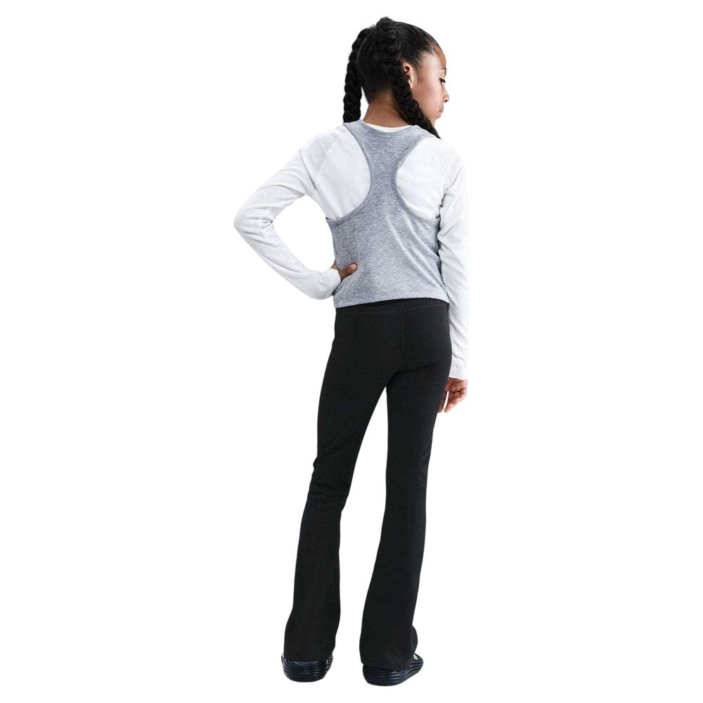 Black-White - Lifestyle - Nike Girls Classic Logo Flared Leggings