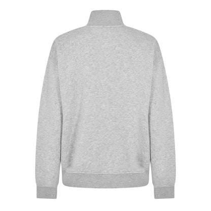 Grey - Back - Levis Mens Quarter Zip Sweatshirt