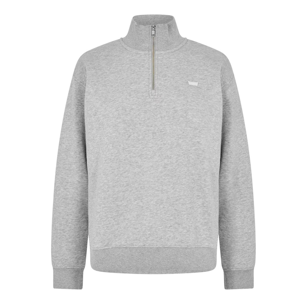 Grey - Front - Levis Mens Quarter Zip Sweatshirt