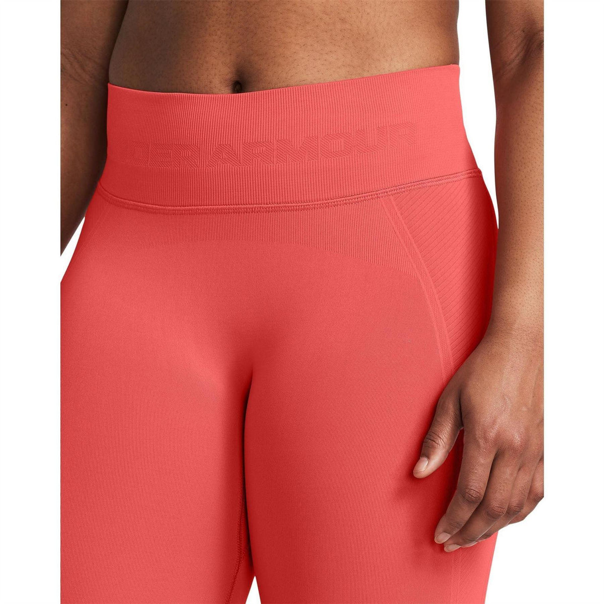 Pink - Side - Under Armour Womens-Ladies Vanish Seamless Cycling Shorts