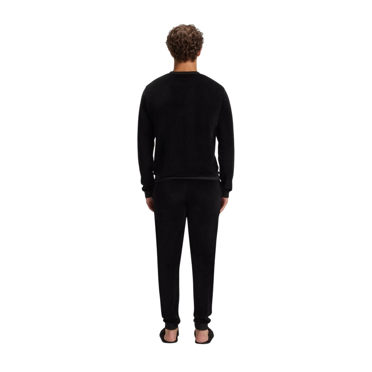 Black - Back - Hugo Mens Velour Sweatshirt
