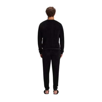 Black - Back - Hugo Mens Velour Sweatshirt
