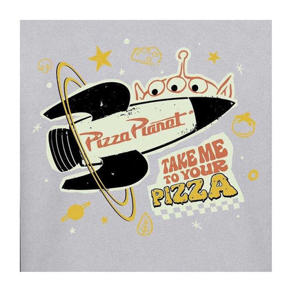 Grey - Side - Toy Story Childrens-Kids Take Me To Your Pizza Aliens Sweatshirt