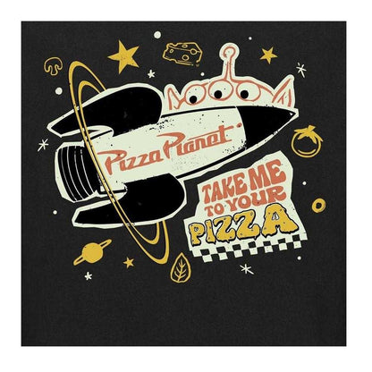 Black - Side - Toy Story Childrens-Kids Take Me To Your Pizza Aliens Sweatshirt