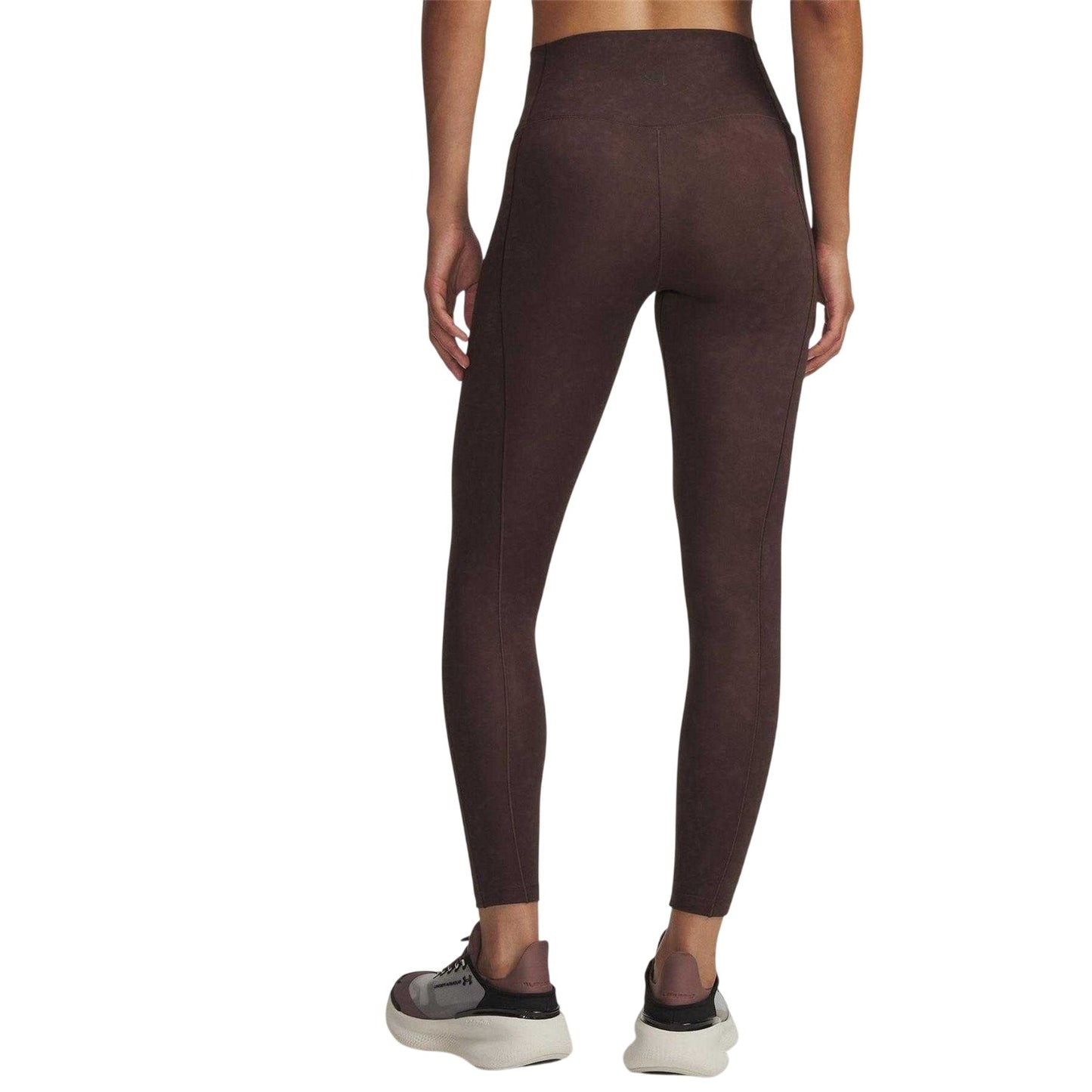 Brown - Back - Under Armour Womens-Ladies Meridian Side Pocket Tight Leggings