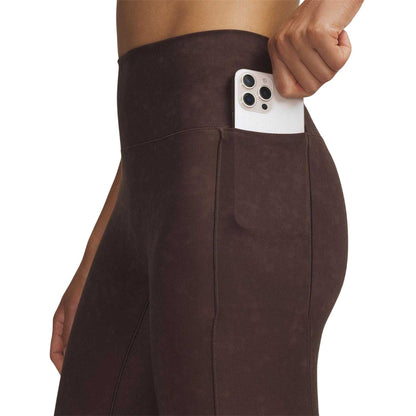 Brown - Side - Under Armour Womens-Ladies Meridian Side Pocket Tight Leggings