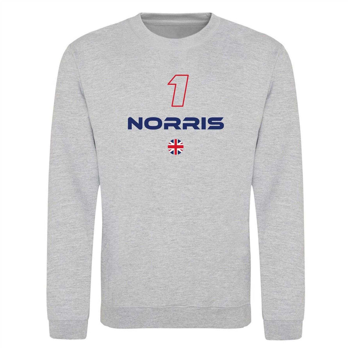 Grey - Front - AWD Mens Norris Formula 1 Sweatshirt