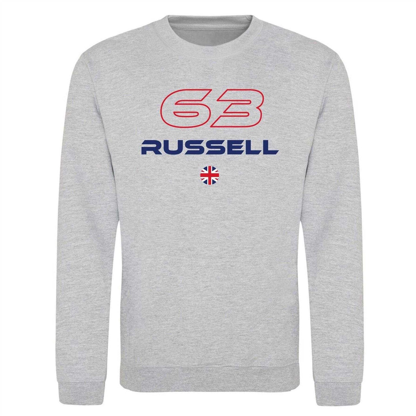 Grey - Front - AWD Mens Russell Formula 1 Long-Sleeved Sweatshirt
