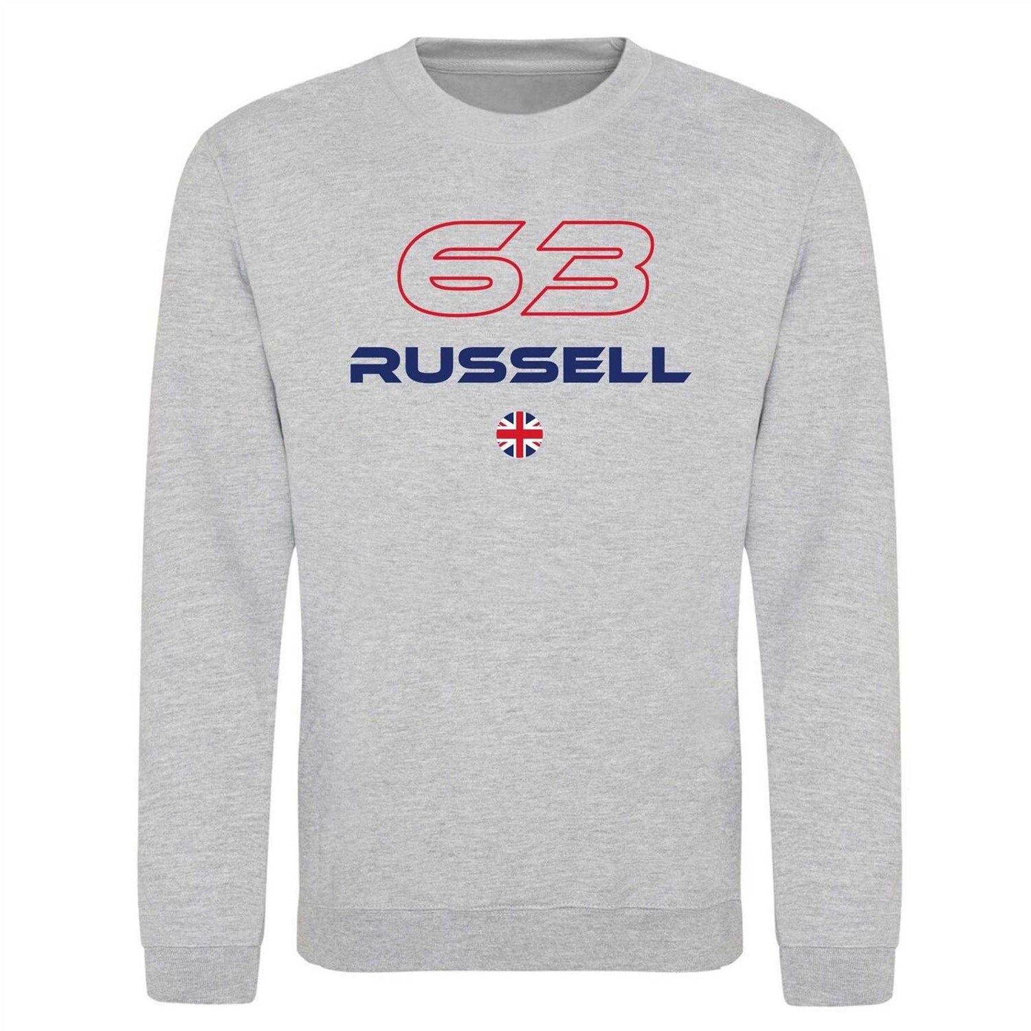 Grey - Front - AWD Mens Russell Formula 1 Long-Sleeved Sweatshirt
