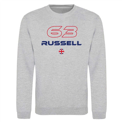 Grey - Front - AWD Mens Russell Formula 1 Long-Sleeved Sweatshirt