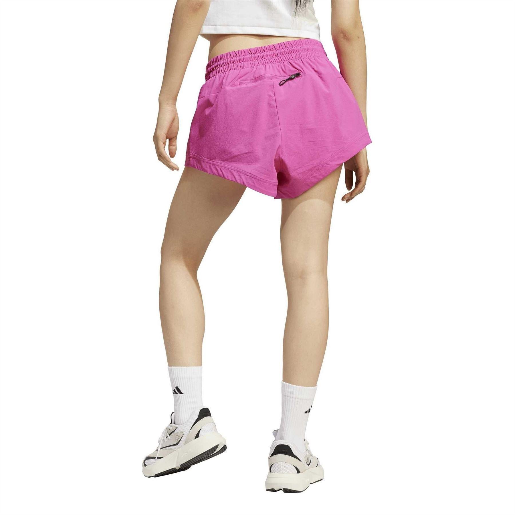 Lucid Pink - Back - Adidas Womens-Ladies Z.N.E. Fitness Shorts
