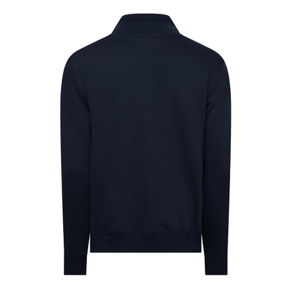Navy - Back - Original Esenciales Mens Harley Arch Quarter Zip Sweatshirt