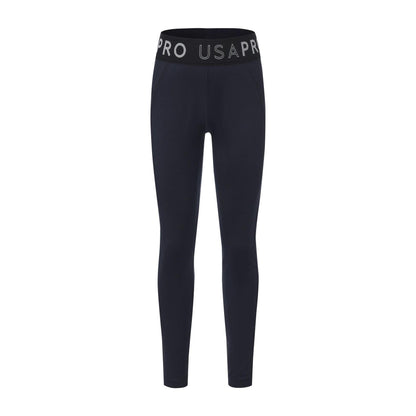 Navy - Front - USA Pro Girls Logo Training Leggings