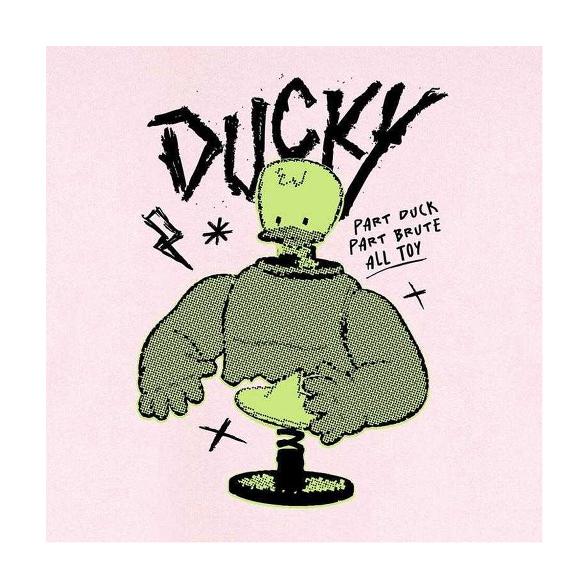 Pink - Side - Ducky Mens Long-Sleeved Sweatshirt