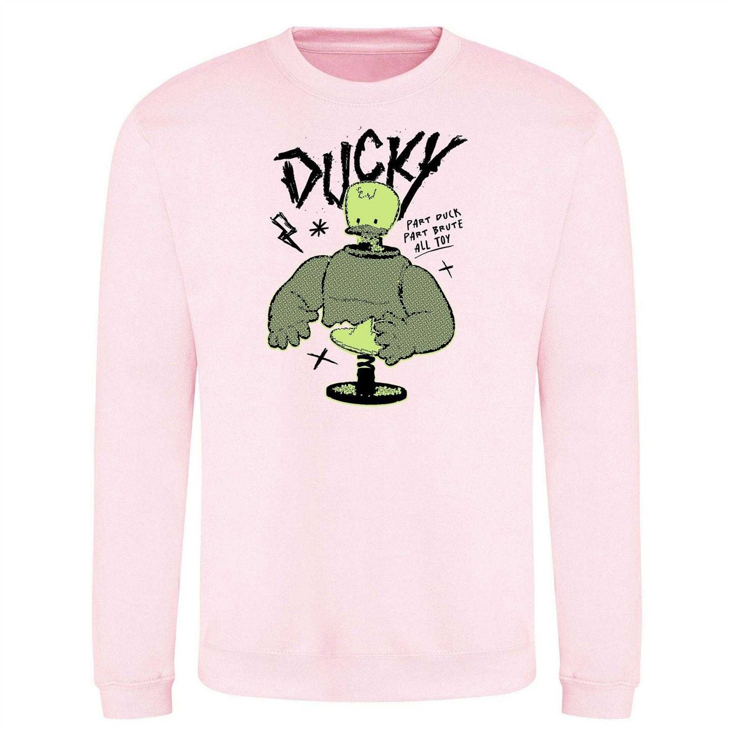 Pink - Front - Ducky Mens Long-Sleeved Sweatshirt
