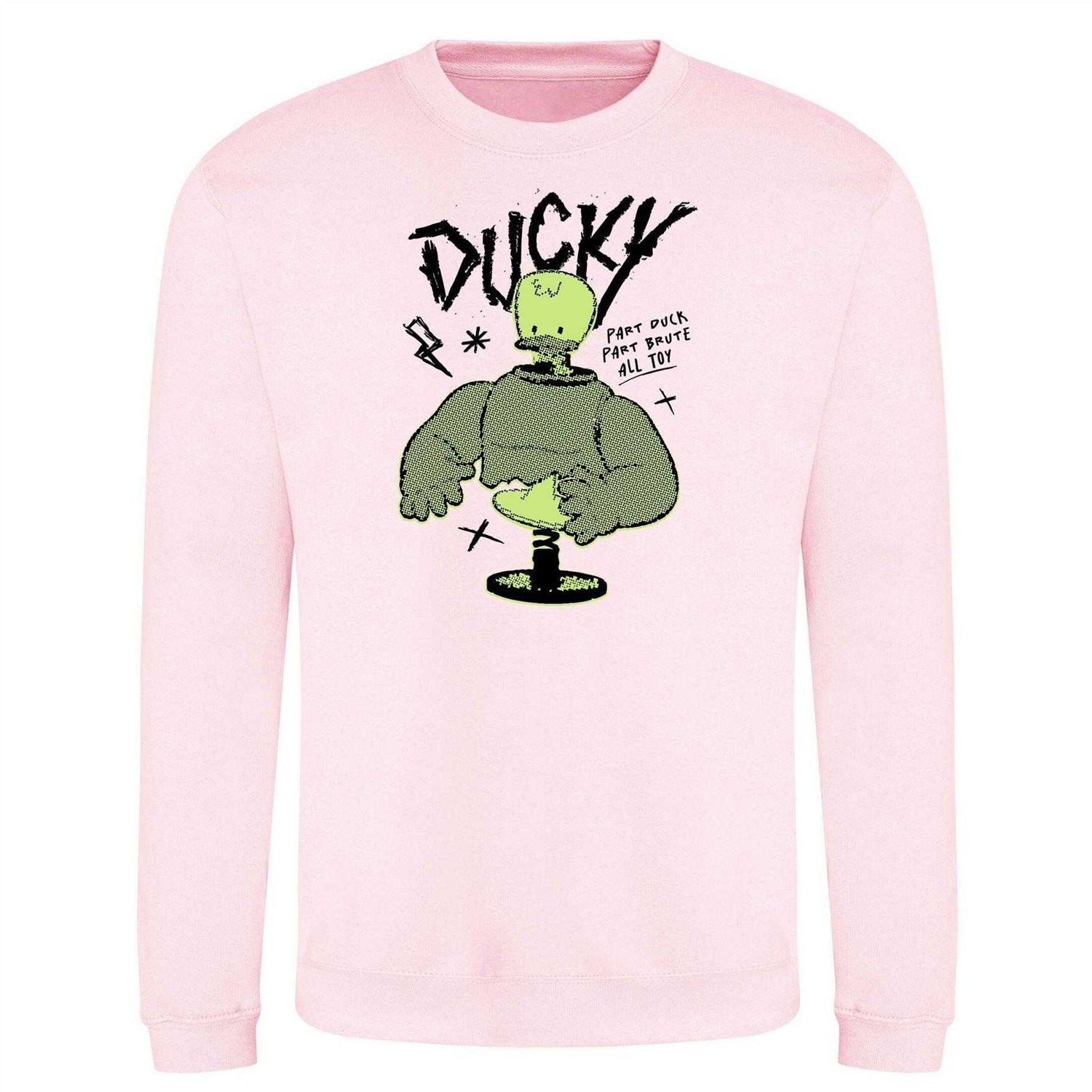 Pink - Front - Ducky Mens Long-Sleeved Sweatshirt