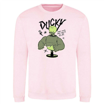 Pink - Front - Ducky Mens Long-Sleeved Sweatshirt