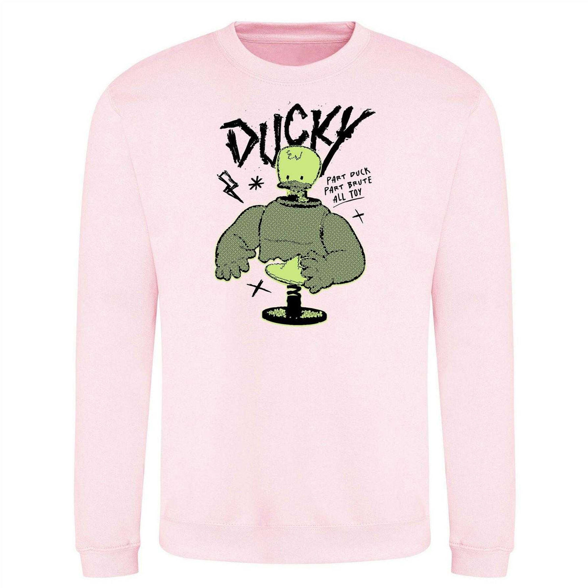 Pink - Front - Ducky Mens Long-Sleeved Sweatshirt