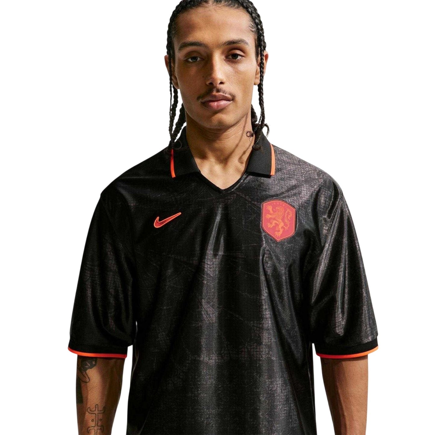 Black-Red - Lifestyle - Nike Mens Netherlands FC Short-Sleeved Football Shirt