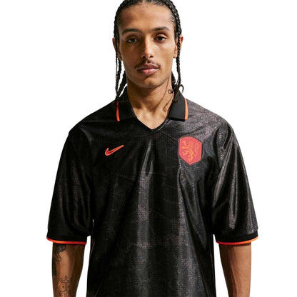 Black-Red - Lifestyle - Nike Mens Netherlands FC Short-Sleeved Football Shirt