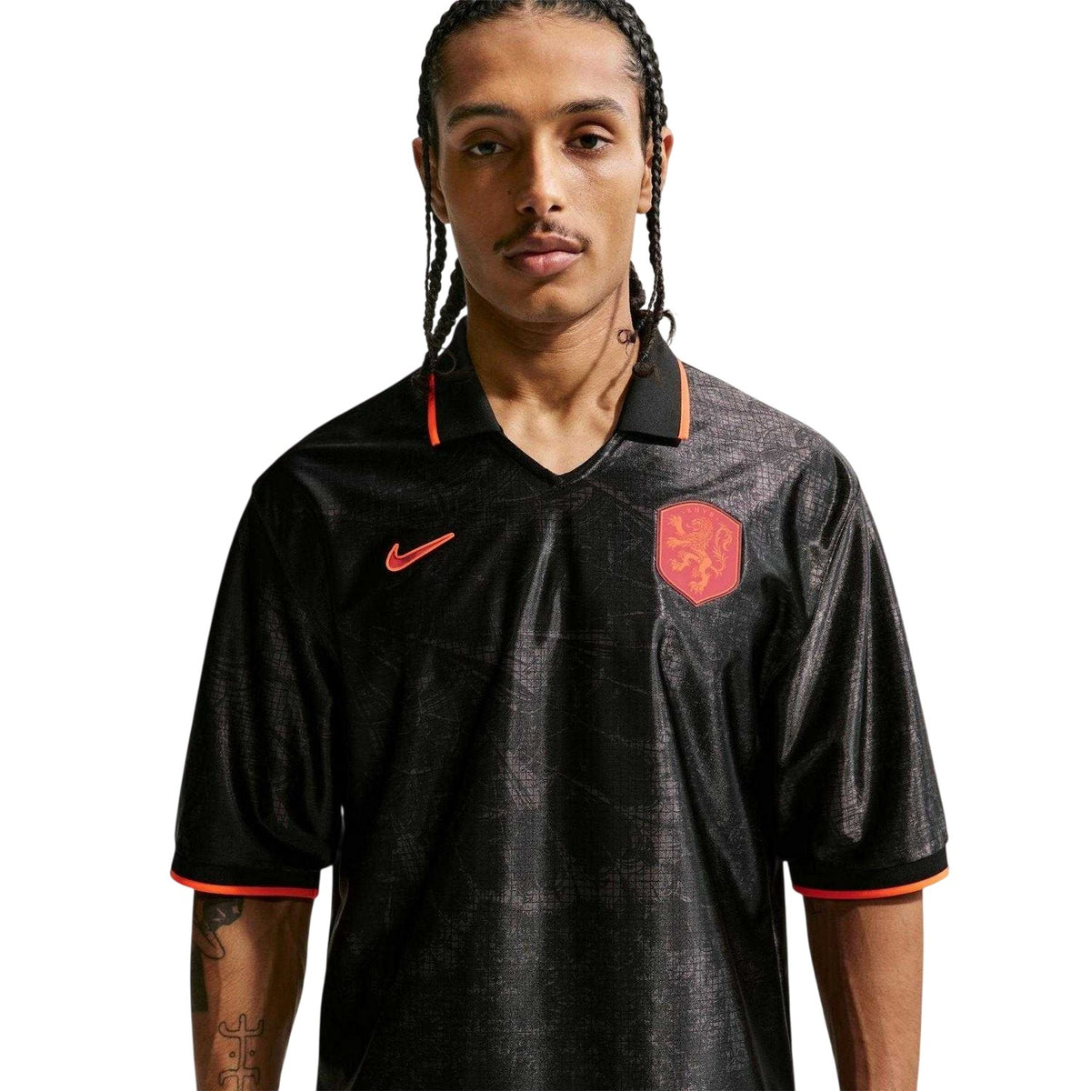 Black-Red - Lifestyle - Nike Mens Netherlands FC Short-Sleeved Football Shirt
