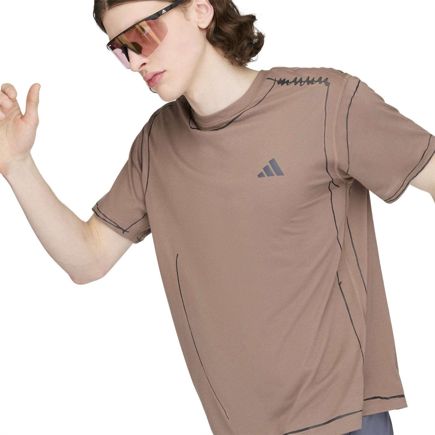Brown - Lifestyle - Adidas Unisex Adult Doodles Loose Fit T-Shirt