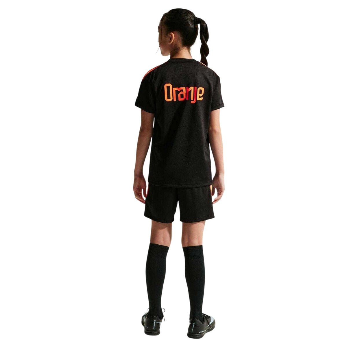 Black-Red - Back - Nike Childrens-Kids Netherlands FC T-Shirt