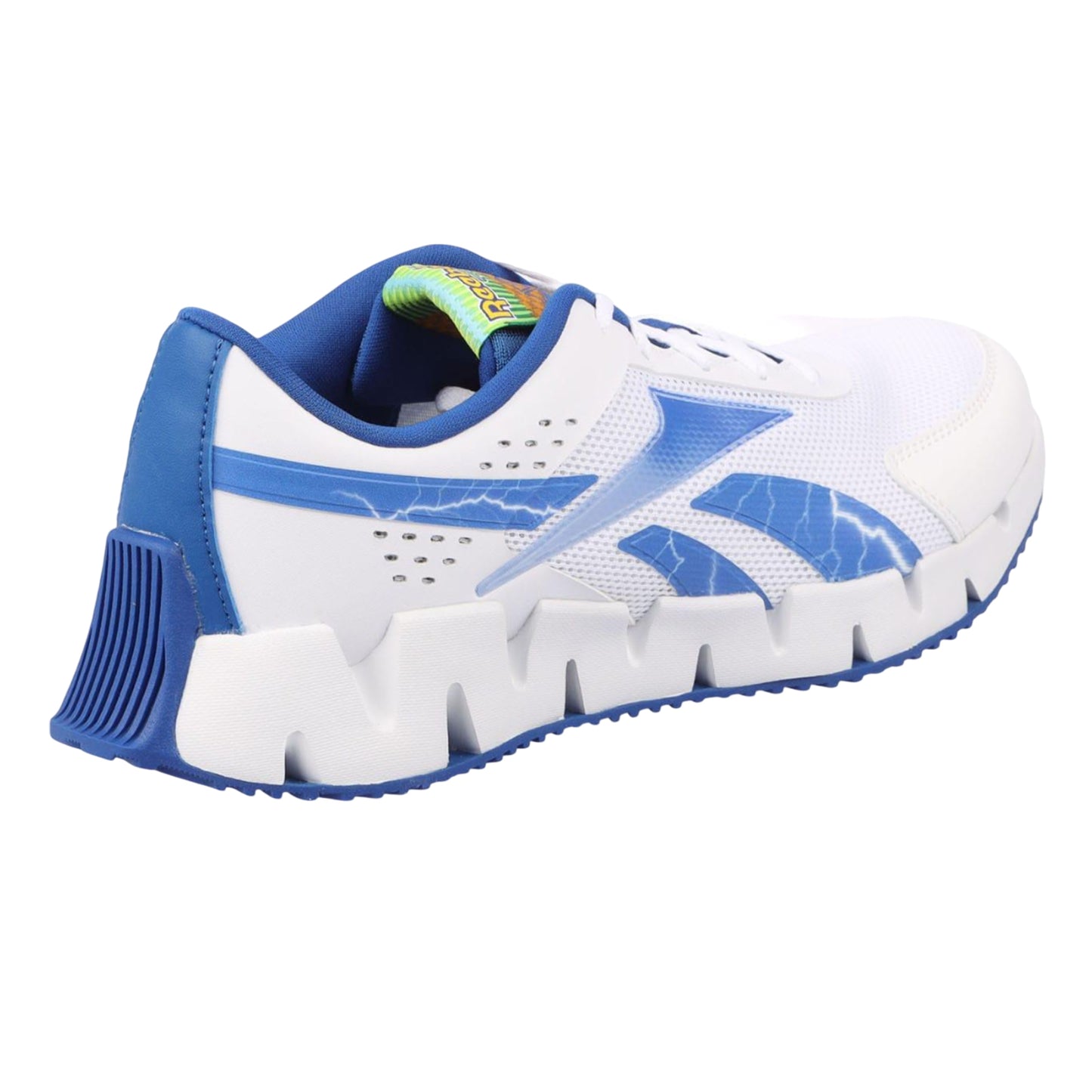 White-Blue - Back - Reebok Childrens-Kids Dynamica 2.0 Zig Zag Trainers