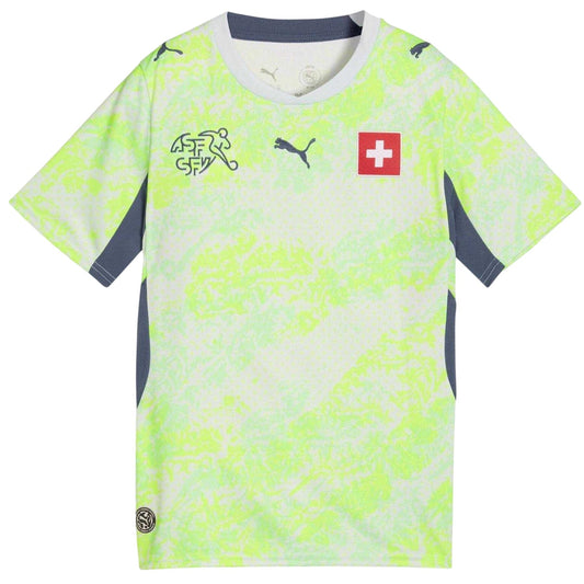 Blue - Front - Puma Childrens-Kids World Cup 2026 Switzerland FC Away Shirt