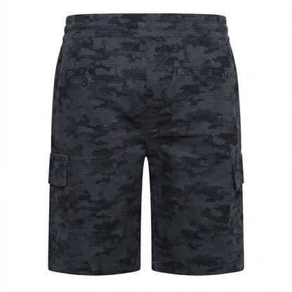 Dark Grey - Back - Crosshatch Mens Janscore All-Over Print Cargo Shorts