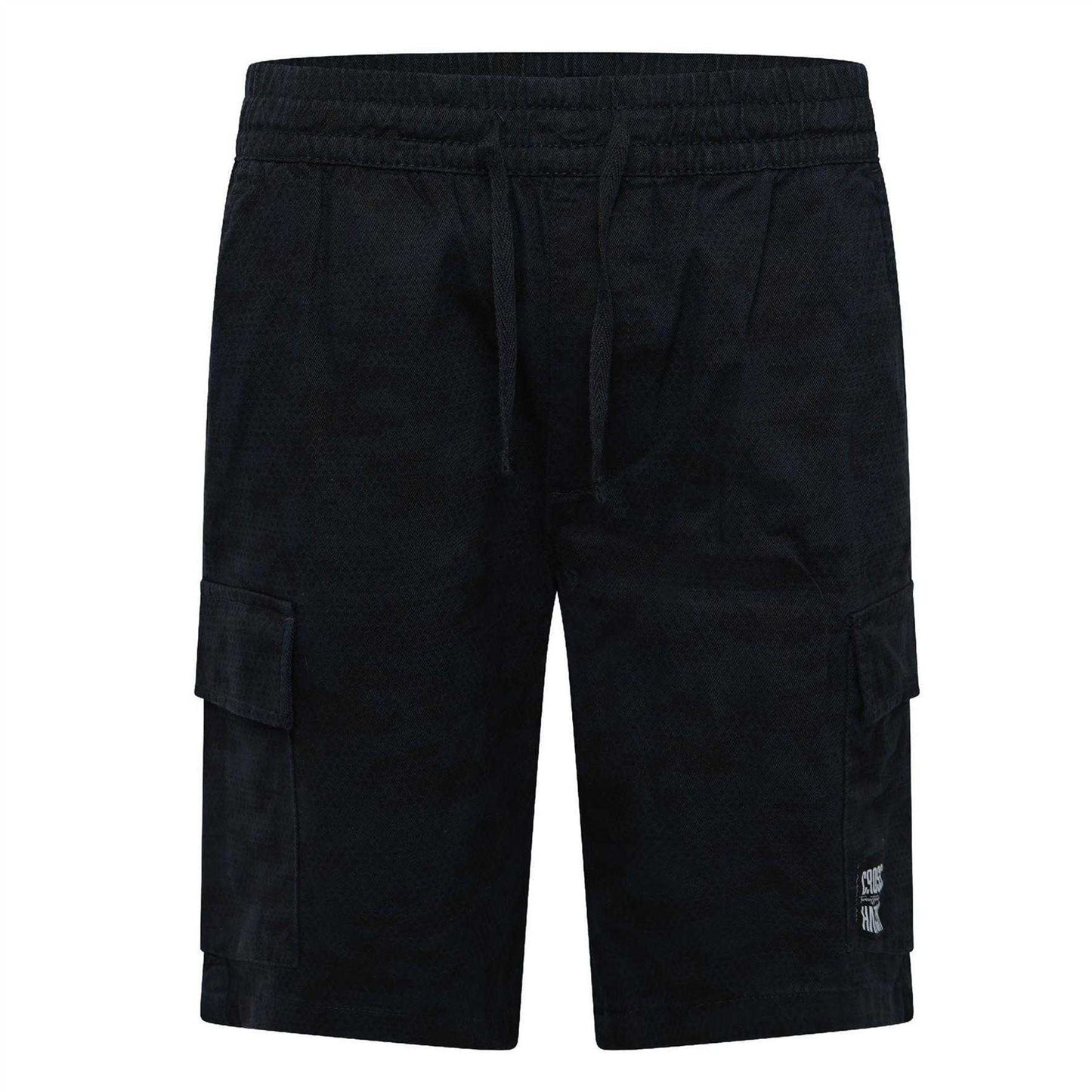 Navy - Front - Crosshatch Mens Janscore All-Over Print Cargo Shorts