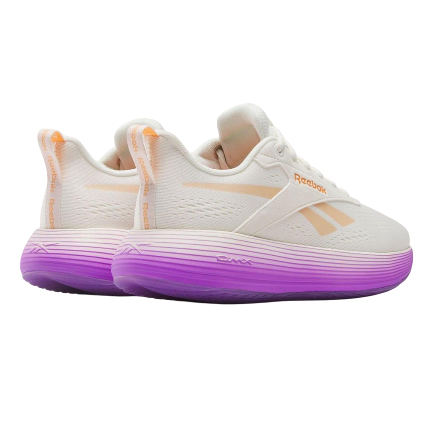 White-Purple - Back - Reebok Womens-Ladies DMX Comfort + 2.0 Trainers