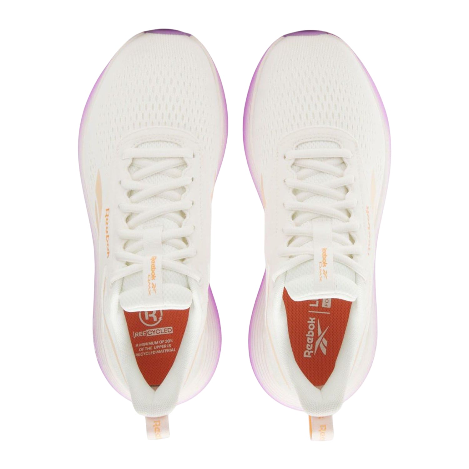 White-Purple - Lifestyle - Reebok Womens-Ladies DMX Comfort + 2.0 Trainers