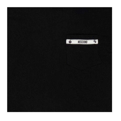 Black - Side - Moschino Childrens-Kids Logo Regular Short-Sleeved T-Shirt