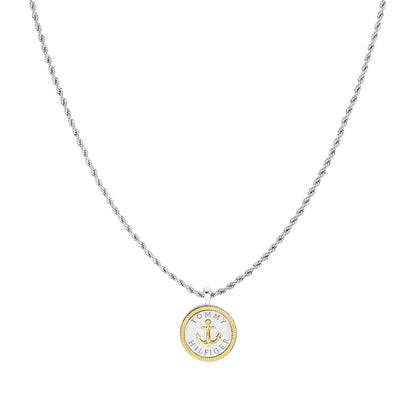 Silver - Back - Tommy Hilfiger Stainless Steel Necklace & Pendant