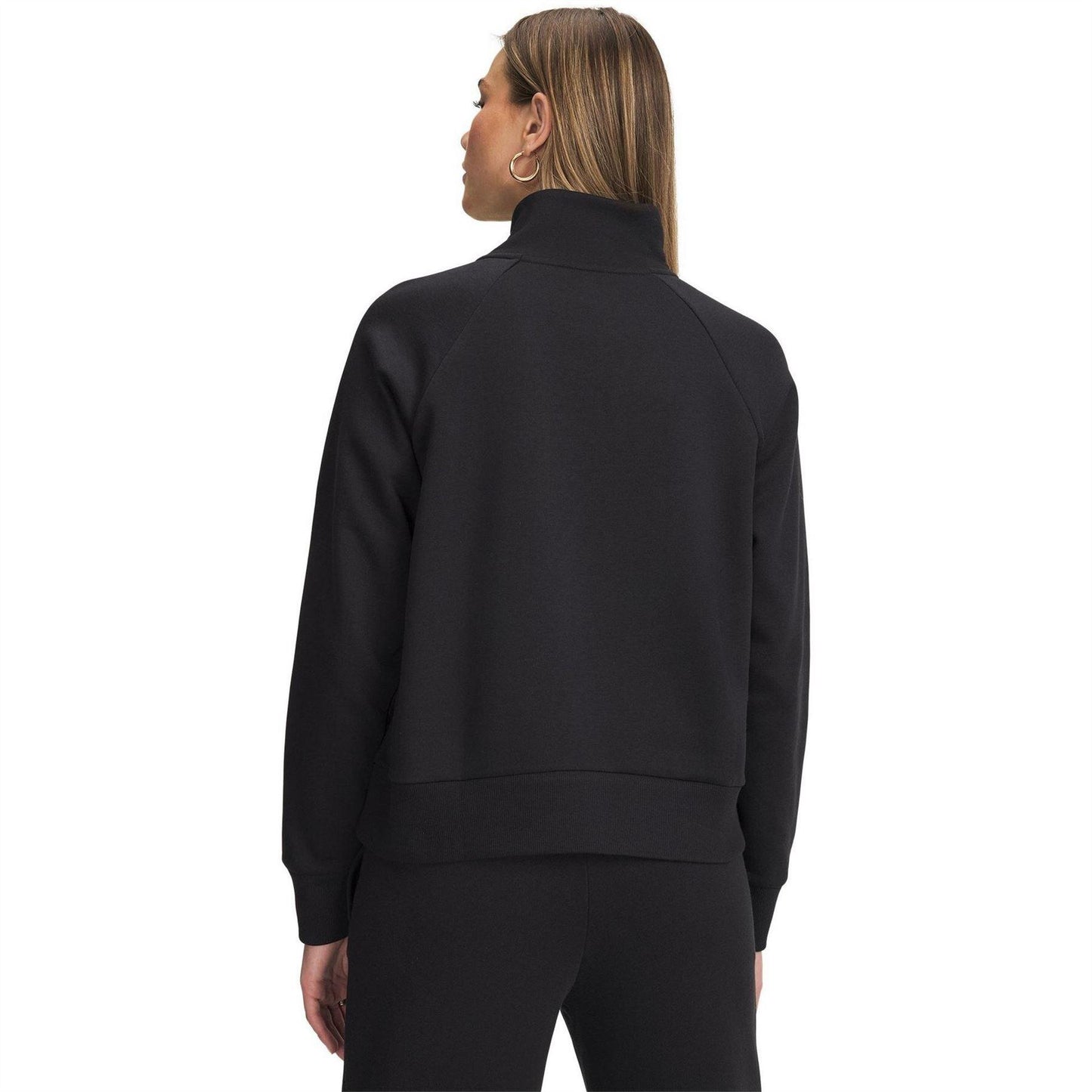 Black - Pack Shot - Under Armour Womens-Ladies Rival Half Zip Sweatshirt