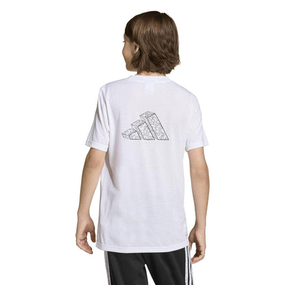 White - Back - Adidas Childrens-Kids Creeper Minecraft Performance T-Shirt
