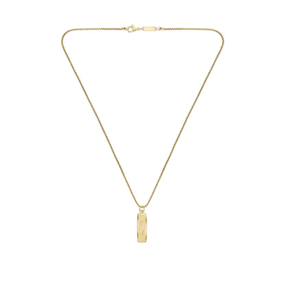 Gold - Back - Lacoste Mens District Reversible Necklace & Pendant