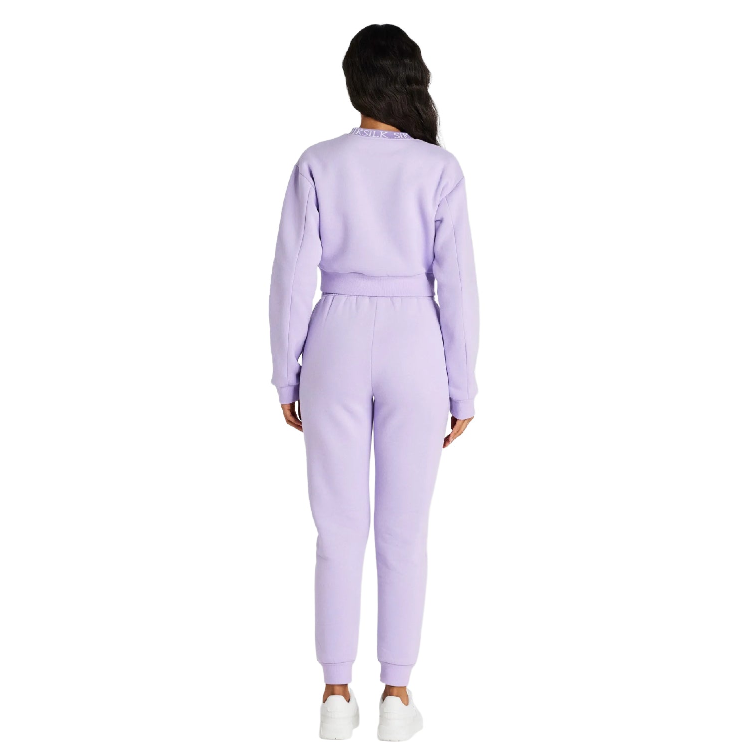 Lilac - Back - SikSilk Womens-Ladies Crop Sweatshirt