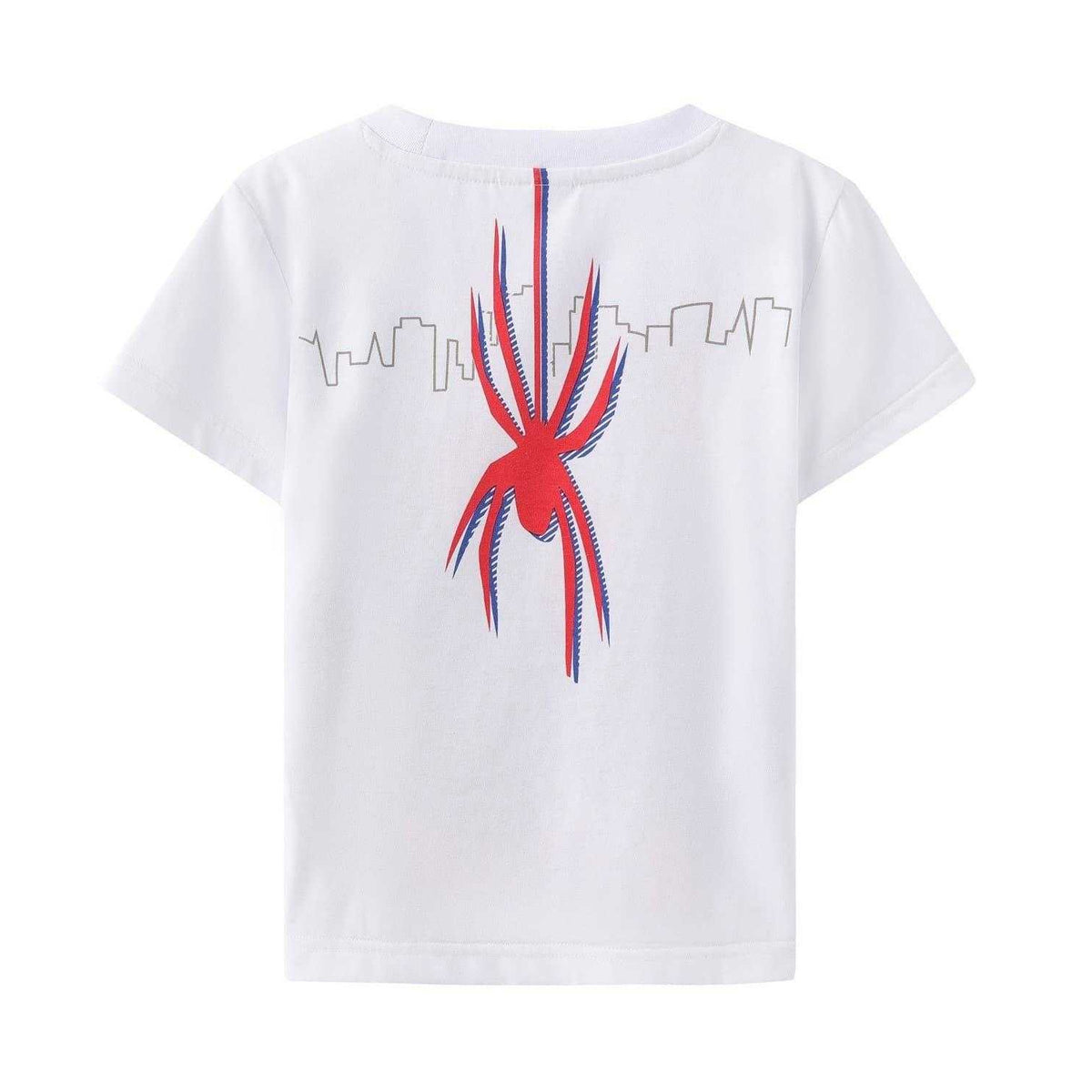 White - Back - Spider-Man Childrens-Kids Cotton T-Shirt