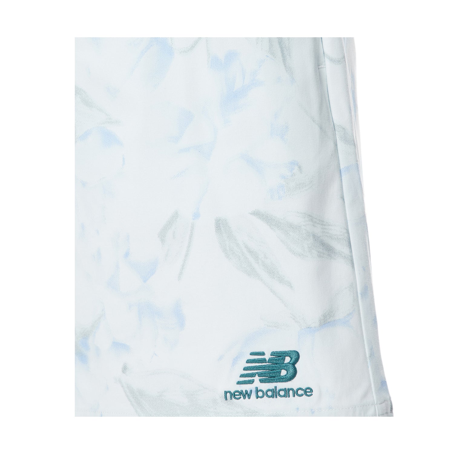 Absolute White - Side - New Balance Womens-Ladies Floral Embossed Running Shorts