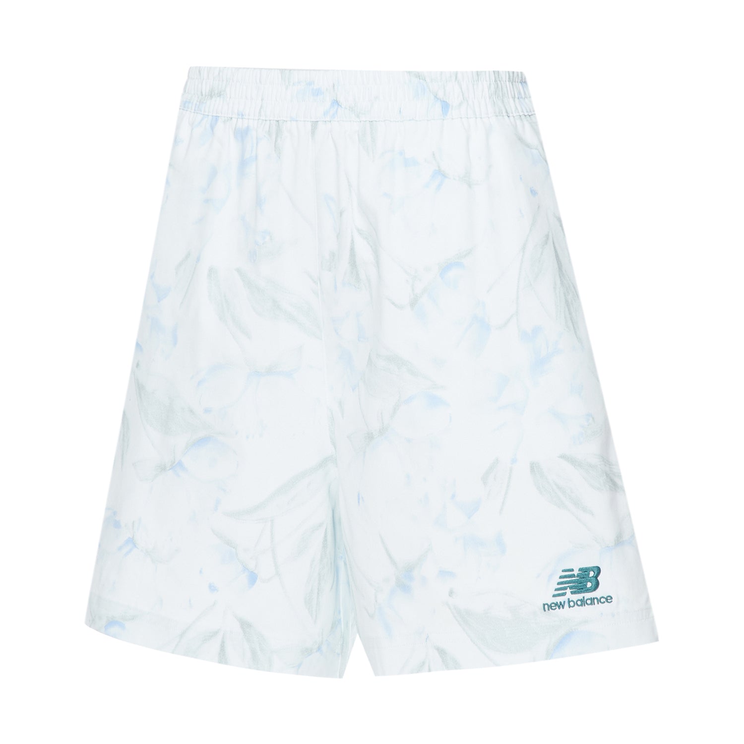 Absolute White - Front - New Balance Womens-Ladies Floral Embossed Running Shorts