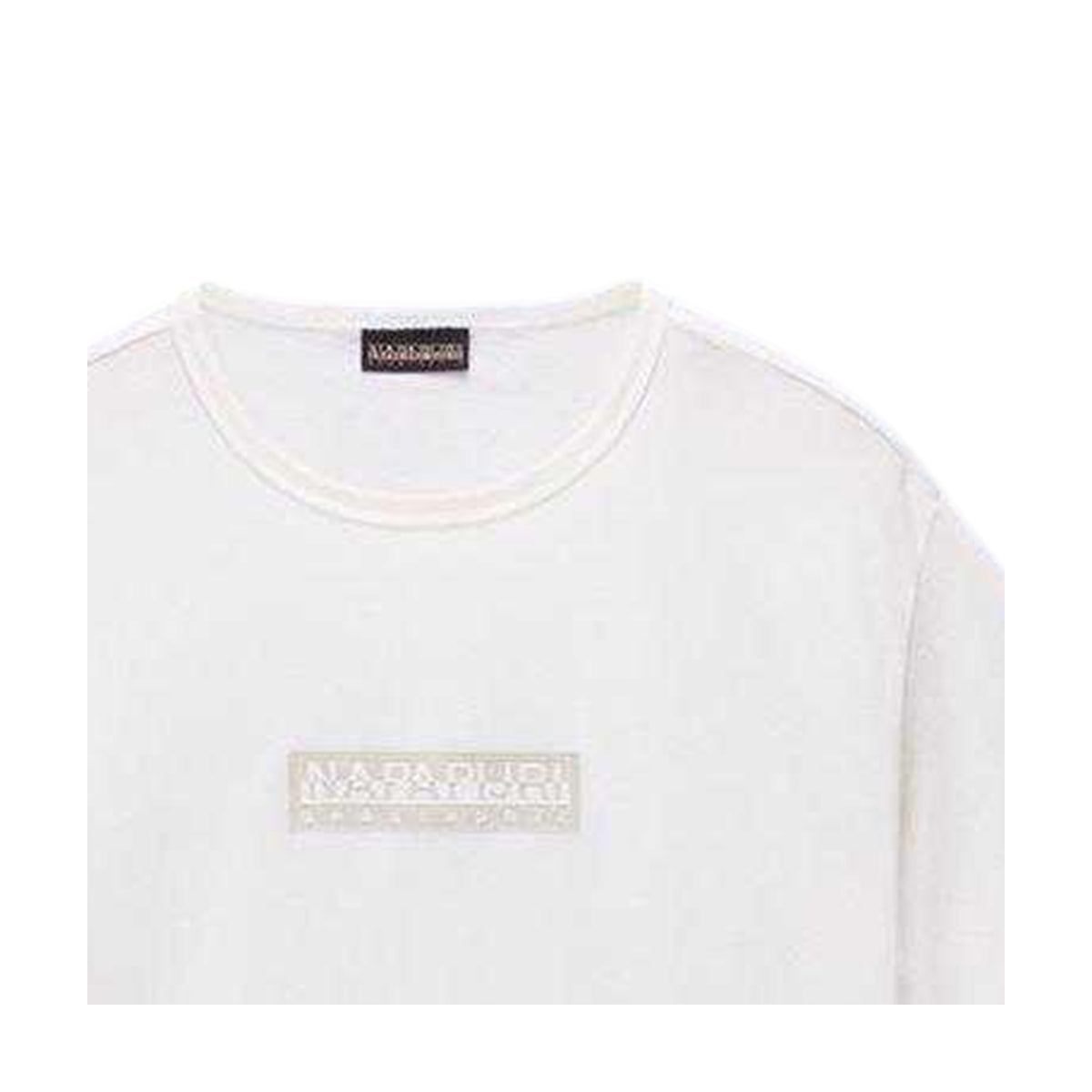 White - Side - Napapijri Childrens-Kids Box Logo T-Shirt